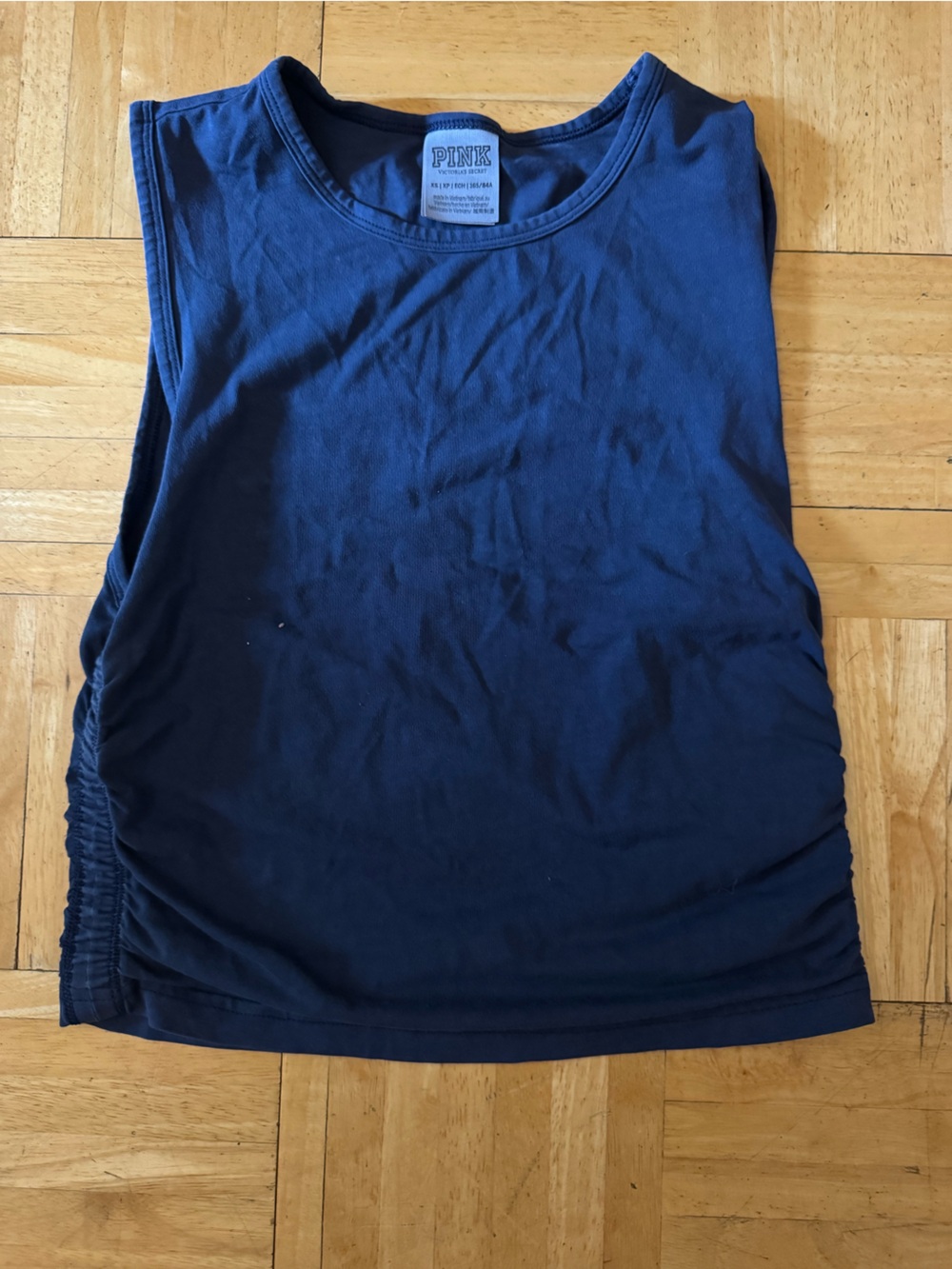 PINK Victoria's Secret Navy Sleeveless Crop Tank